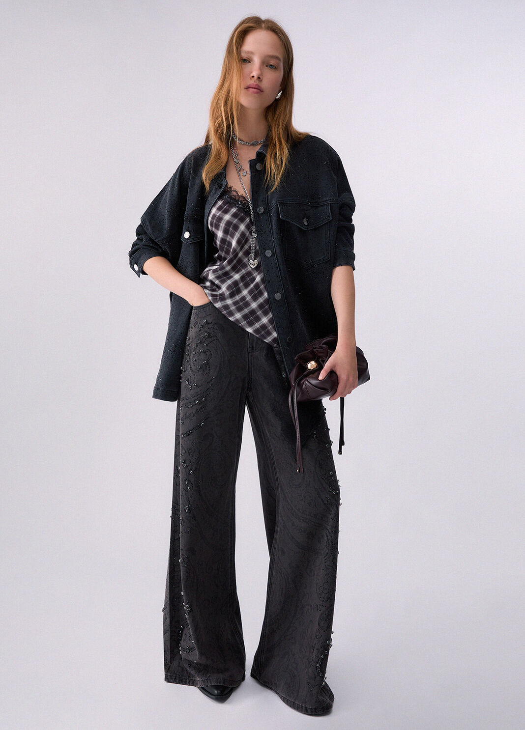 Flared jeans with gemstones black denim Liu Jo - large image number 5