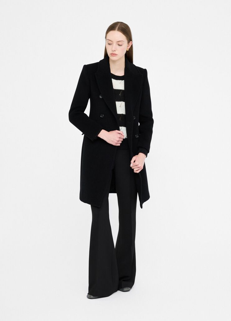 Cappotto doppiopetto in lana nero Liu Jo - large image number 5