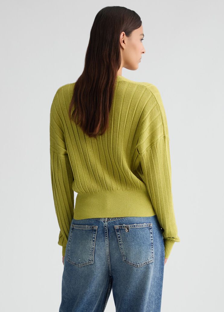 Lurex® cardigan  avocado Liu Jo - large image number 1 Lurex® cardigan  avocado Liu Jo - large image number 1