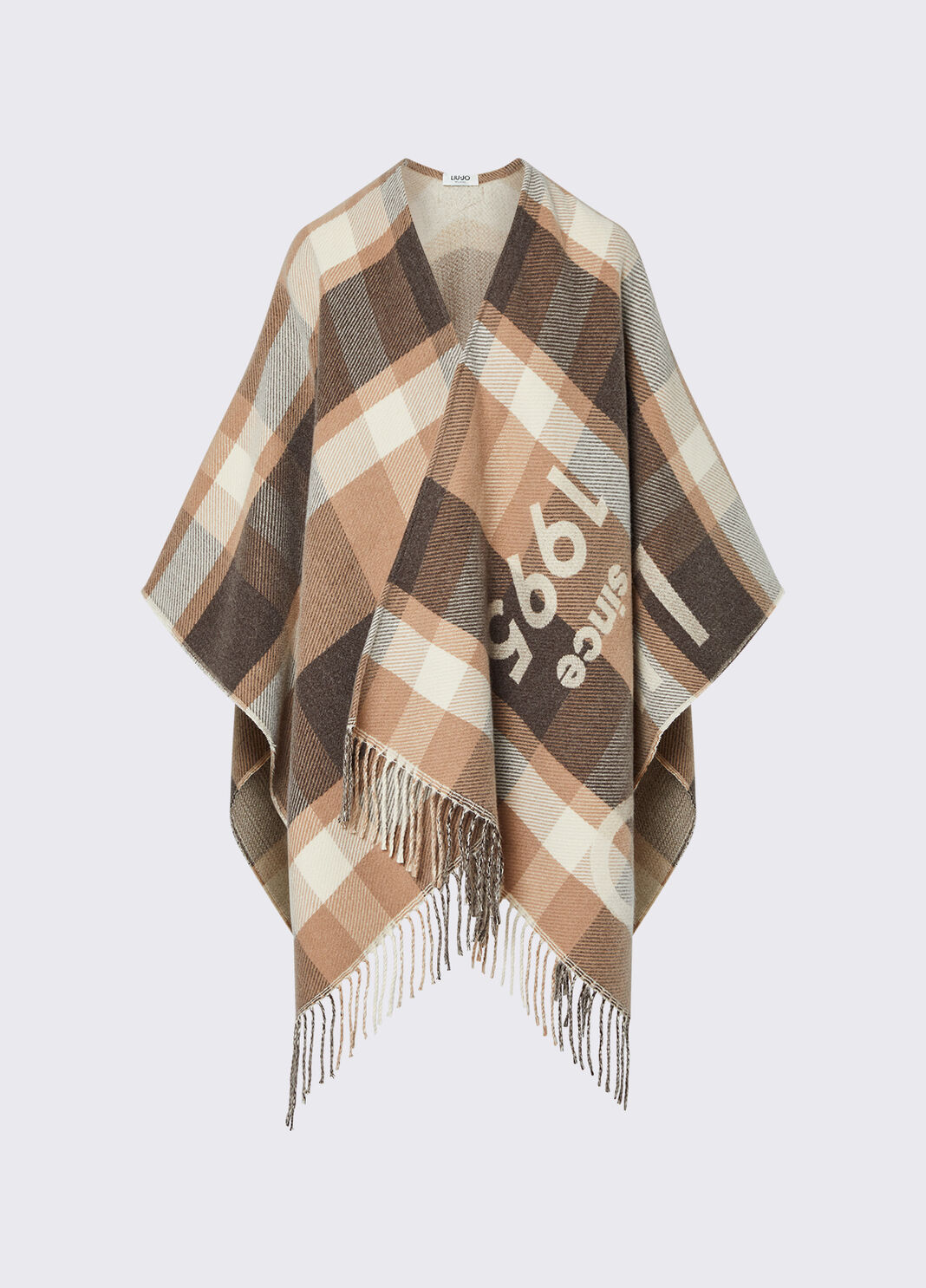 Poncho kariert Jacquard beige Liu Jo - large image number 6