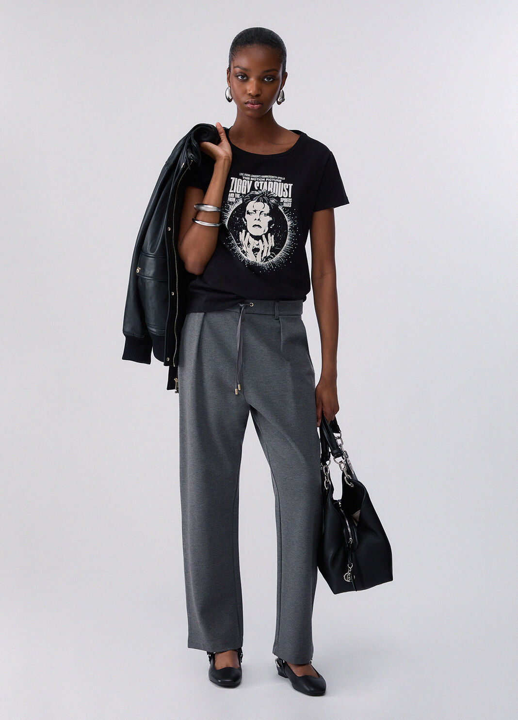 Drawstring Trousers grey Liu Jo - large image number 5