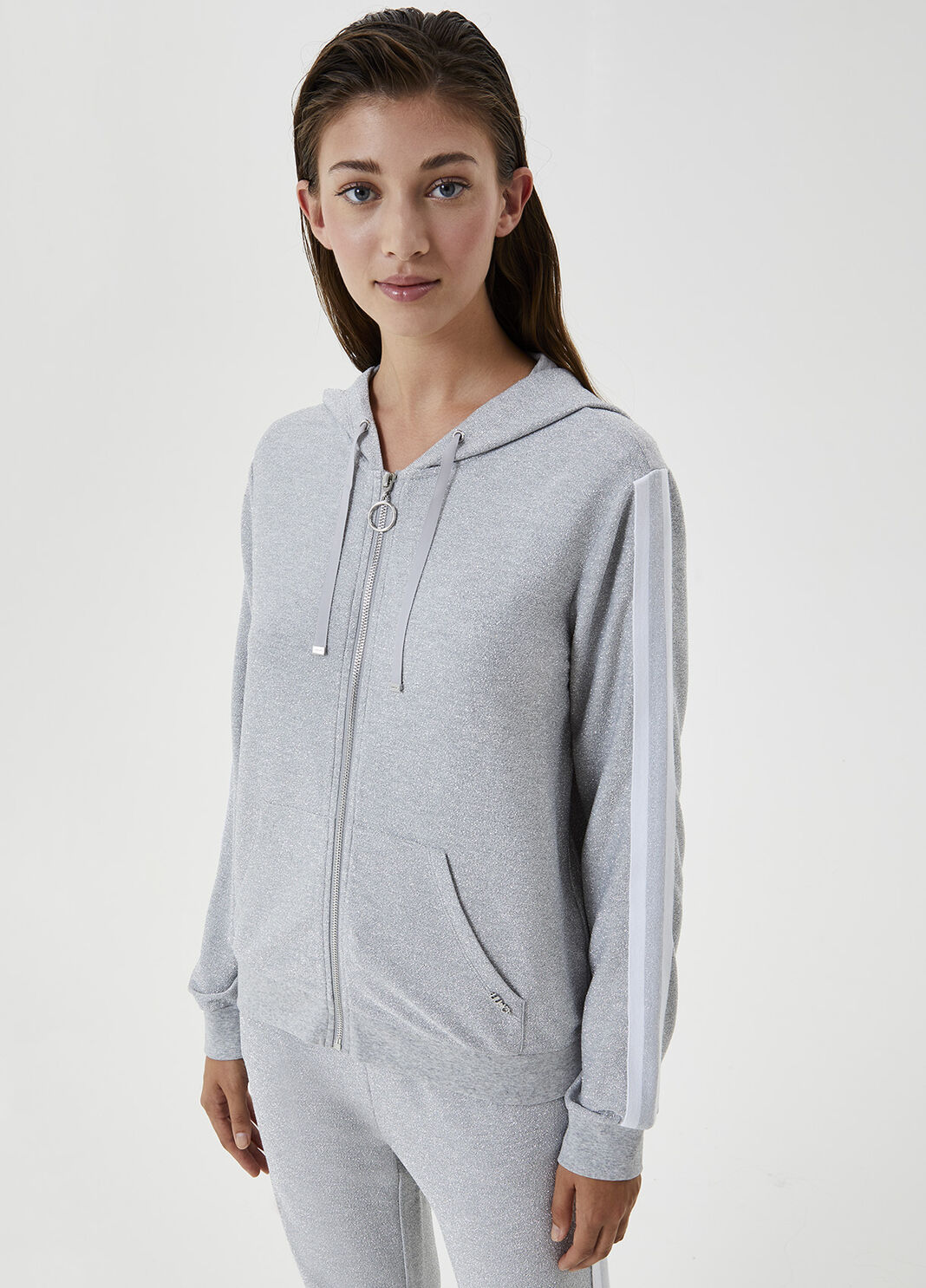 Толстовка на молнии с капюшоном Серый Liu Jo - large image number 0