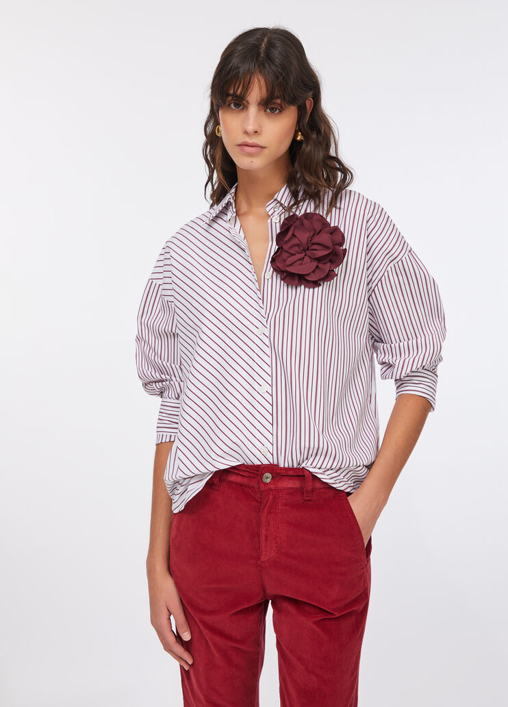 Striped shirt with brooch striped Liu Jo - large image number 0