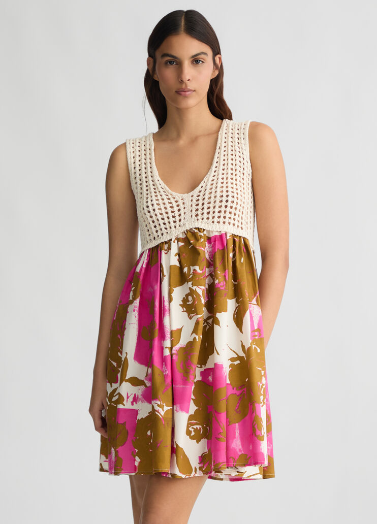 Printed cotton dress  light beige Liu Jo - large image number 0 Printed cotton dress  light beige Liu Jo - large image number 0