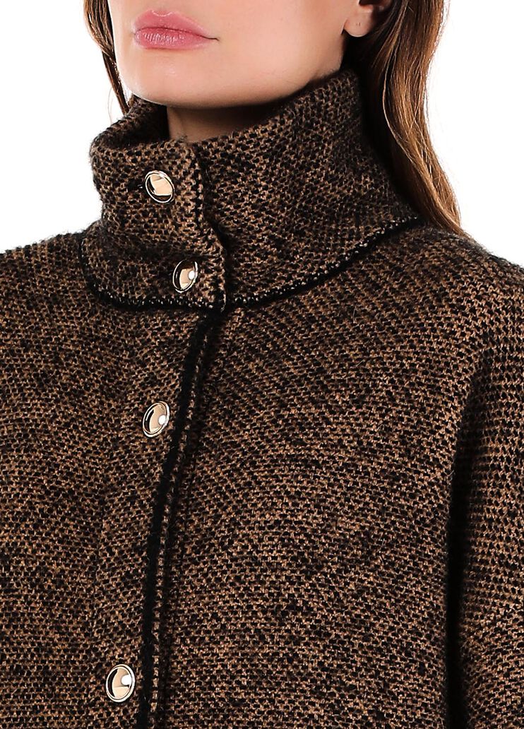 Cappotto lungo in maglia nero e cammello Liu Jo - large image number 2