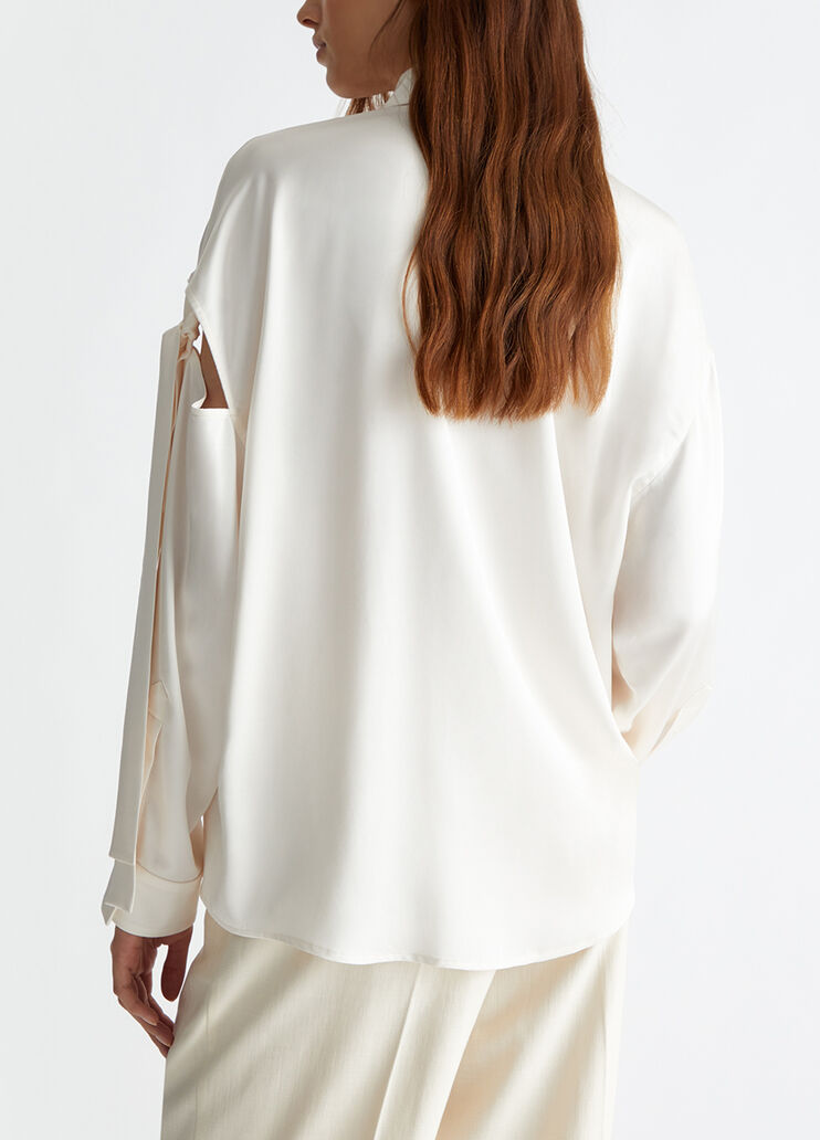 Satin shirt with bow white Liu Jo - medium Satin shirt with bow white Liu Jo - medium