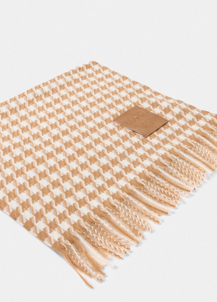 Houndstooth stole camel Liu Jo - large image number 2