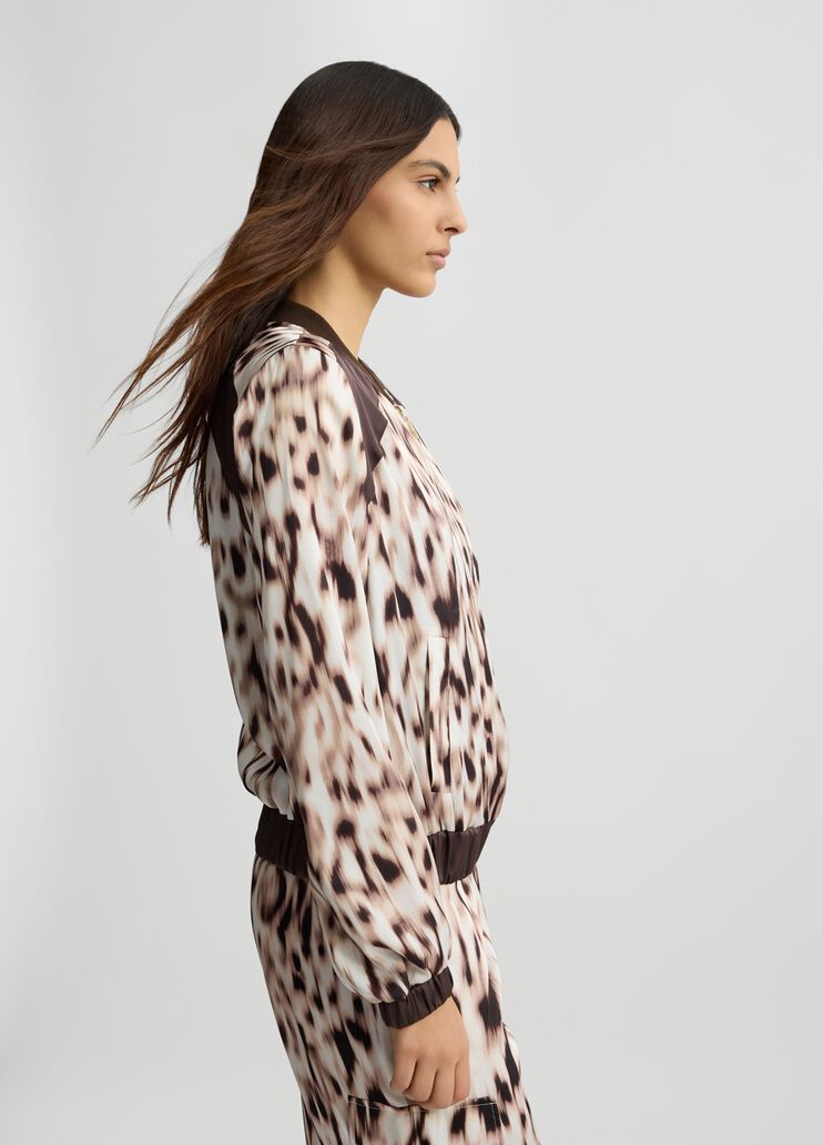 Printed satin bomber jacket animal print Liu Jo - large image number 3 Printed satin bomber jacket animal print Liu Jo - large image number 3