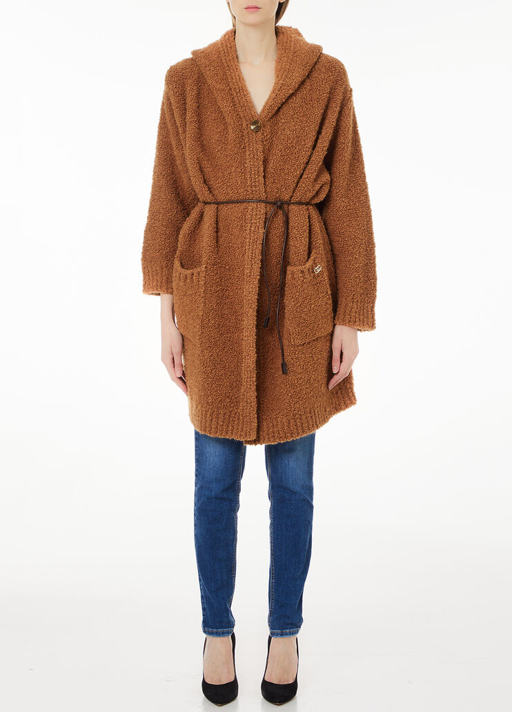 Wool-blend knit coat beige Liu Jo - medium Wool-blend knit coat beige Liu Jo - medium