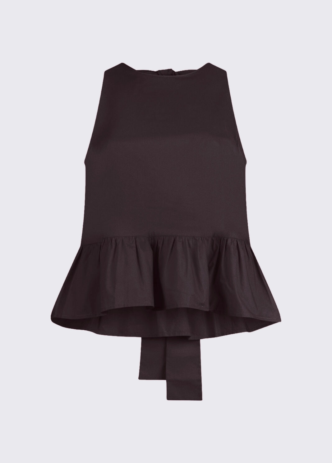 Poplin top with bow dark brown Liu Jo - large image number 6