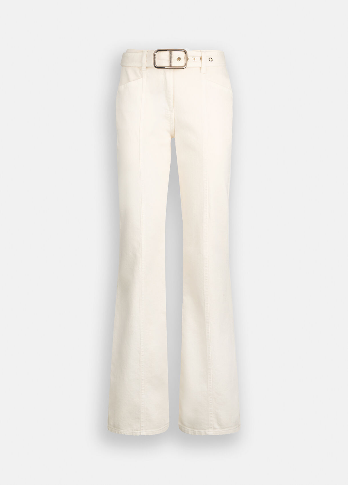 Flared cotton bull trousers colour white | Liu Jo