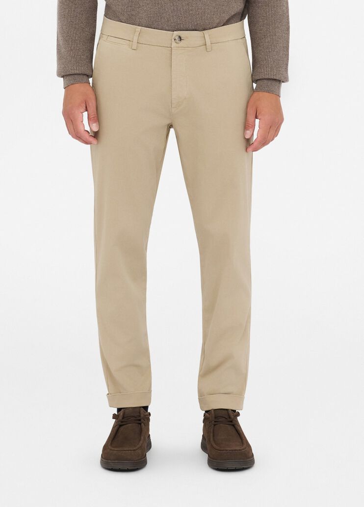 Pantalones chinos de algodón con vuelta beige Liu Jo - medium