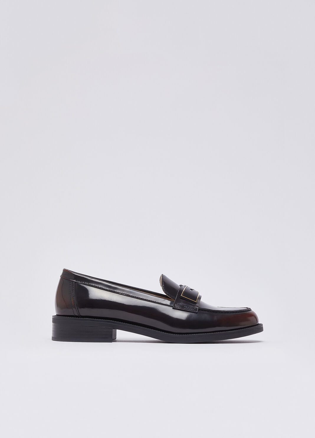 Mocassini in pelle spazzolata nero/bordeaux Liu Jo - large image number 1