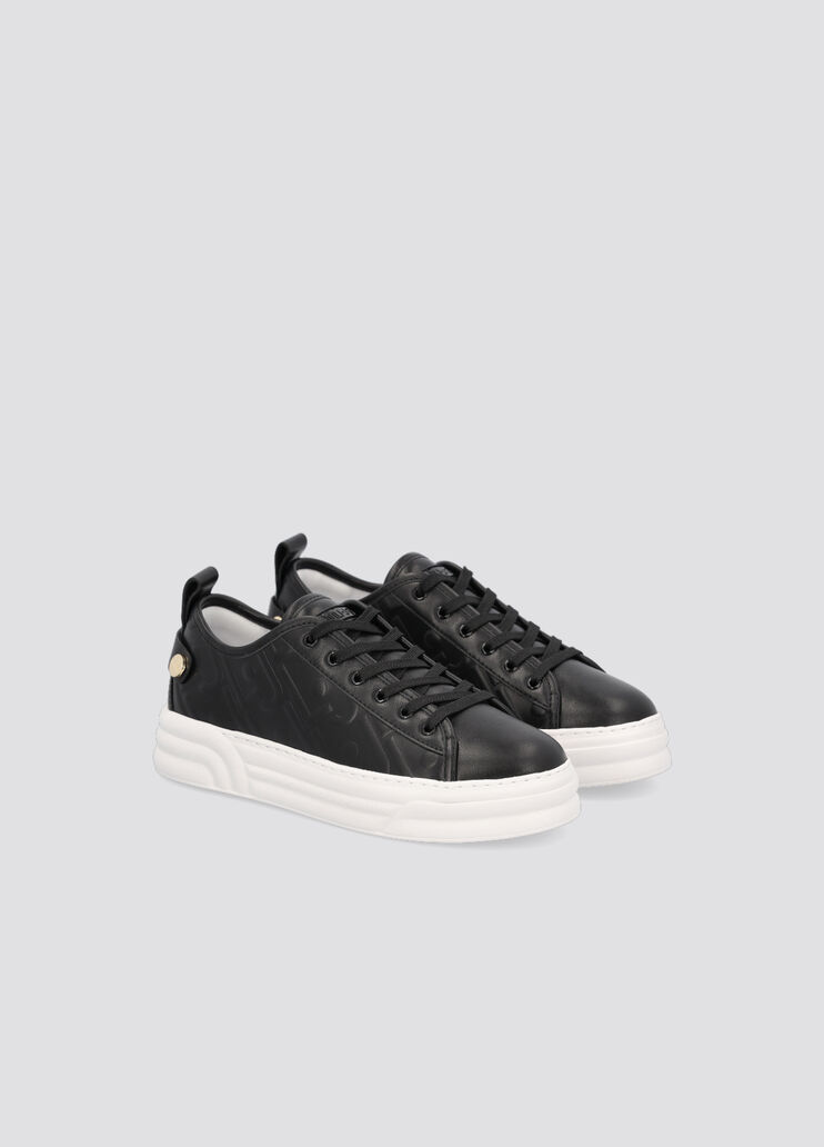 Sneakers in pelle con logo nero Liu Jo - large image number 1 Sneakers in pelle con logo nero Liu Jo - large image number 1