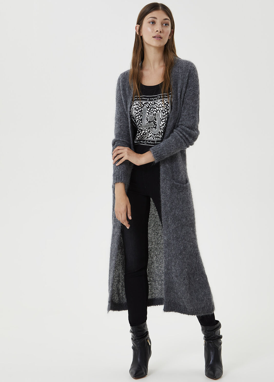 Vaqueros pitillo con cremallera  Denim negro Liu Jo - large image number 3