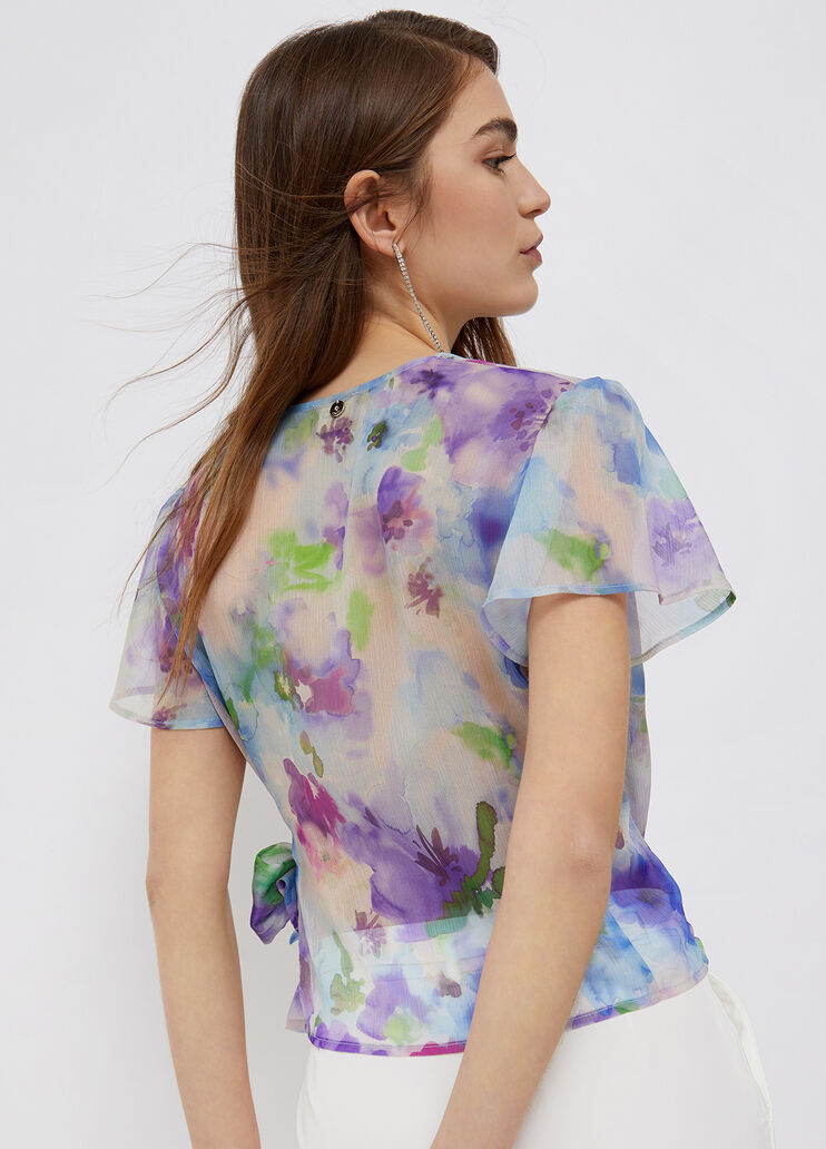 Blusa a fiori fiori blu Liu Jo - large image number 1