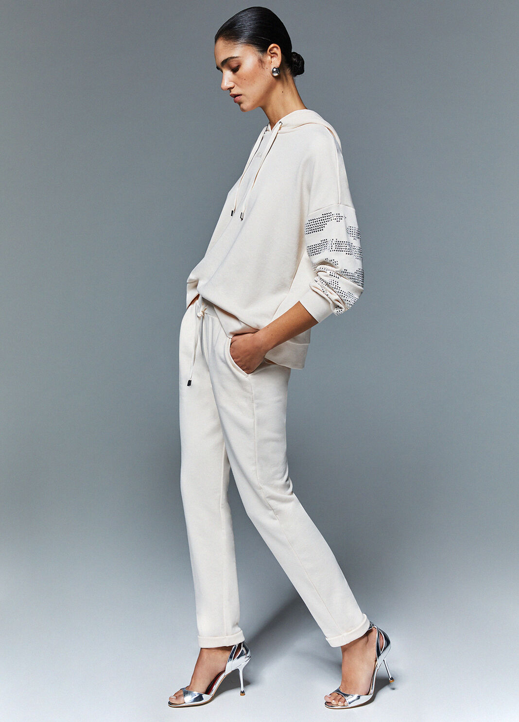 Pantalon molletonn&eacute; champagne Liu Jo - large image number 2