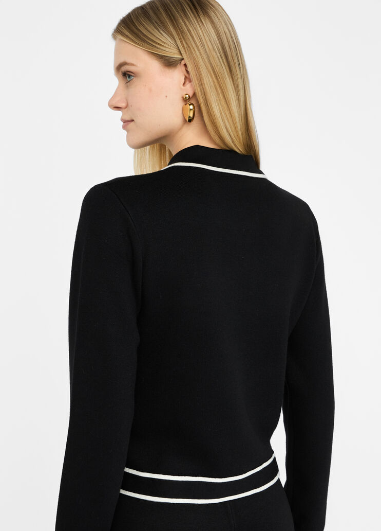 Cardigan mit Reißverschluss Schwarz Liu Jo - large image number 4