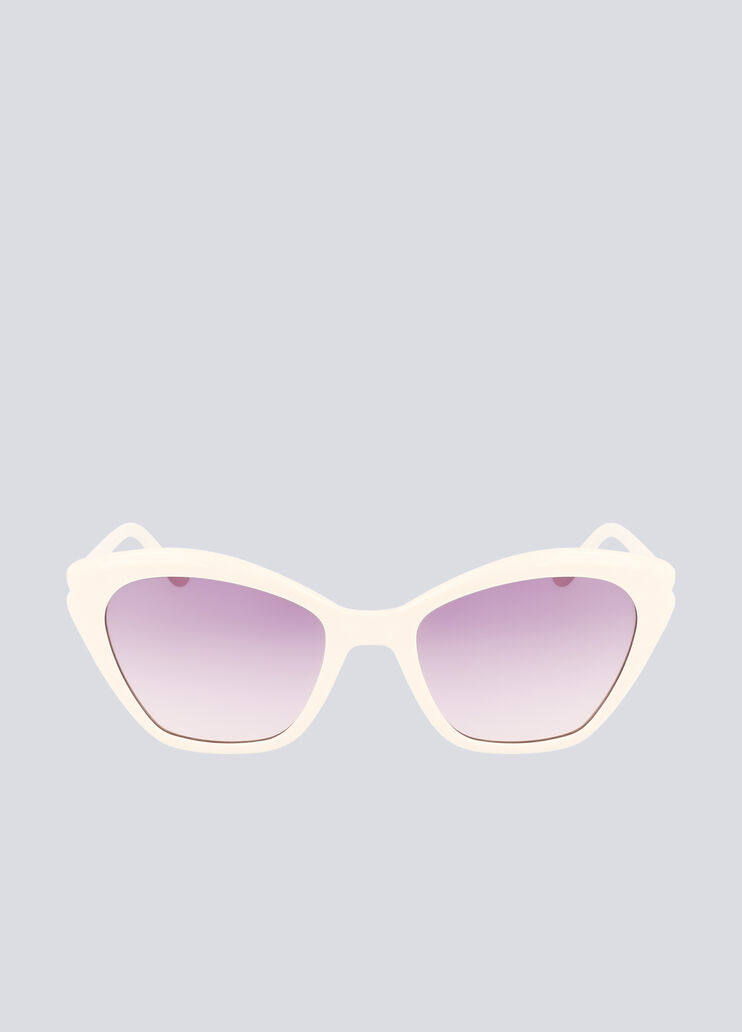 Butterfly sunglasses ivory frame/purple lenses Liu Jo - large image number 0 Butterfly sunglasses ivory frame/purple lenses Liu Jo - large image number 0