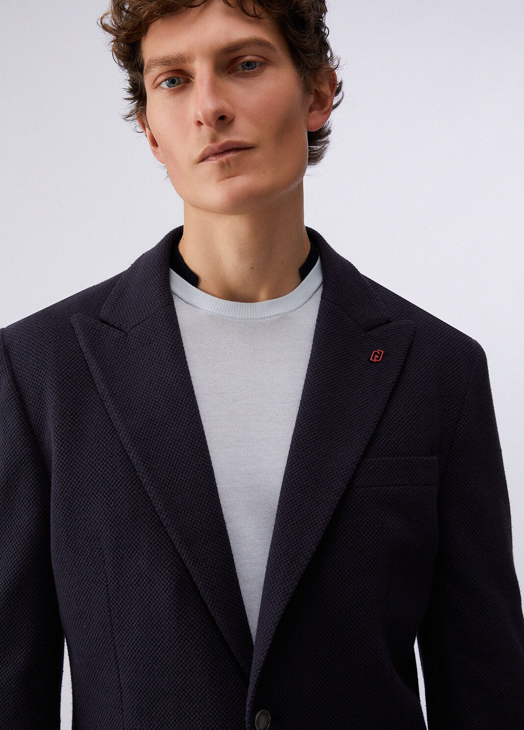 Elegant pique jacket dark blue Liu Jo - large image number 4