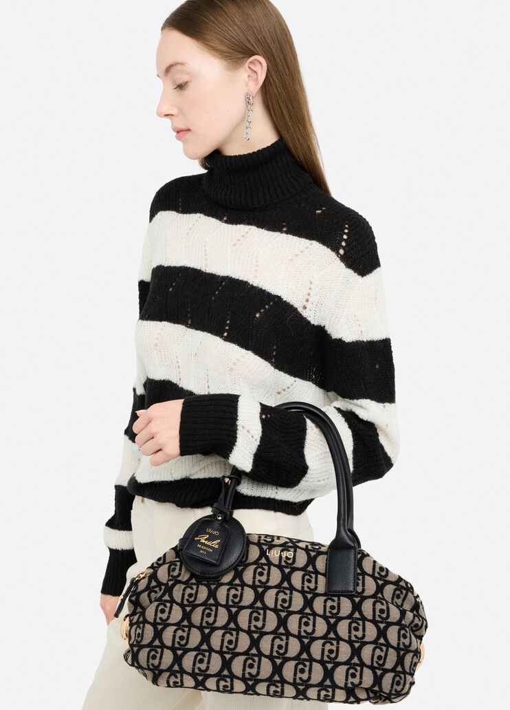 Large jacquard bag tobacco brown Liu Jo - medium Large jacquard bag tobacco brown Liu Jo - medium
