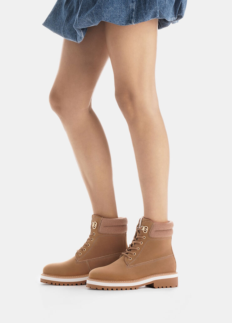 Suede ankle boots beige Liu Jo - medium