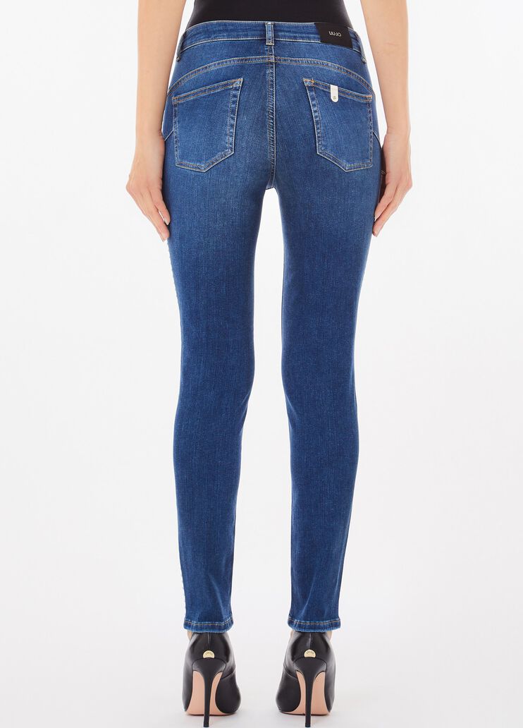Vaqueros pitillo con tachuelas denim azul oscuro Liu Jo - medium
