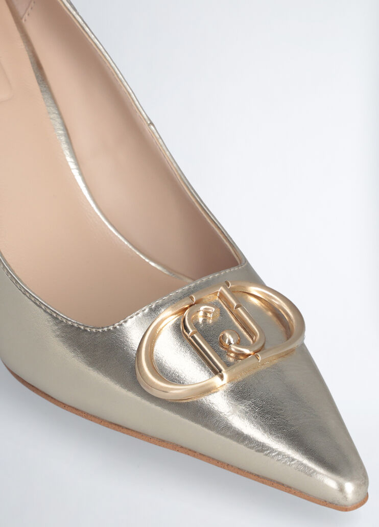 Court shoes with maxi-logo gold-colour Liu Jo - large image number 5 Court shoes with maxi-logo gold-colour Liu Jo - large image number 5