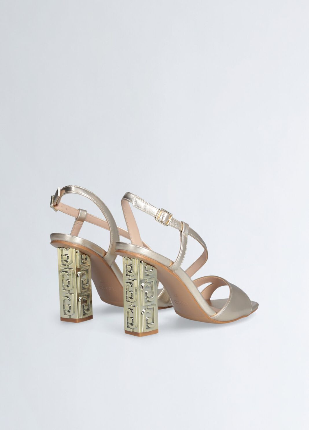 Sandals with branded heel gold Liu Jo - large image number 2