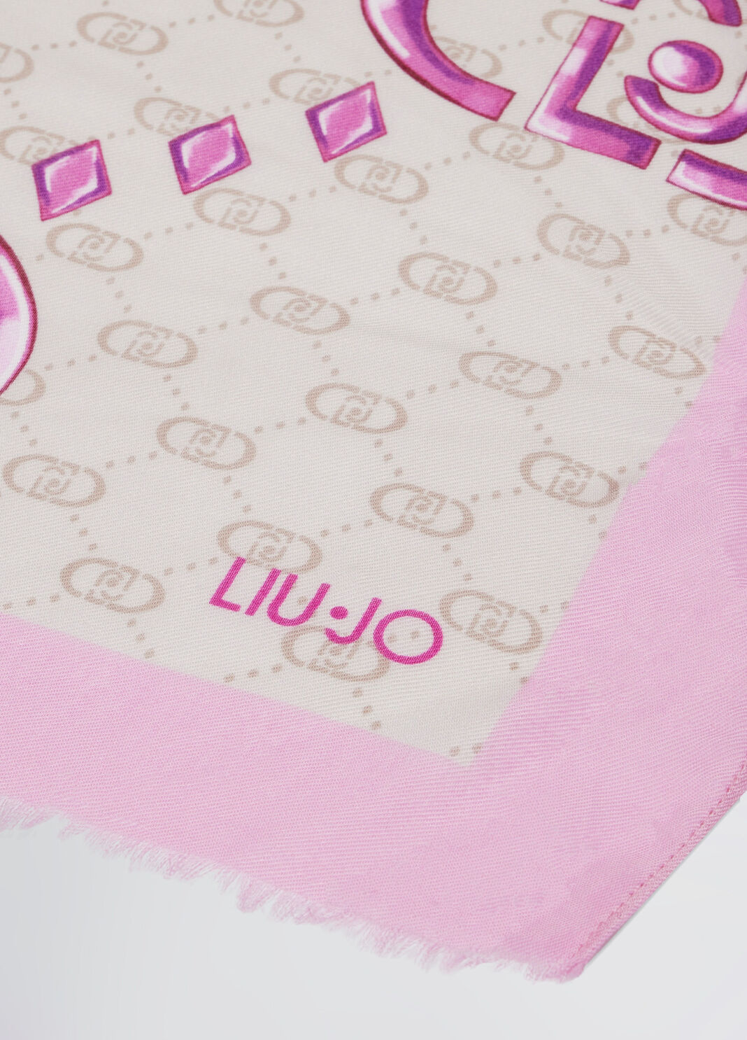 Stola con logo rosa Liu Jo - large image number 4