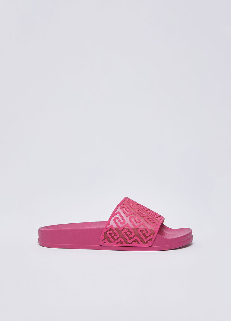 Sandals with all-over logo pink Liu Jo - medium