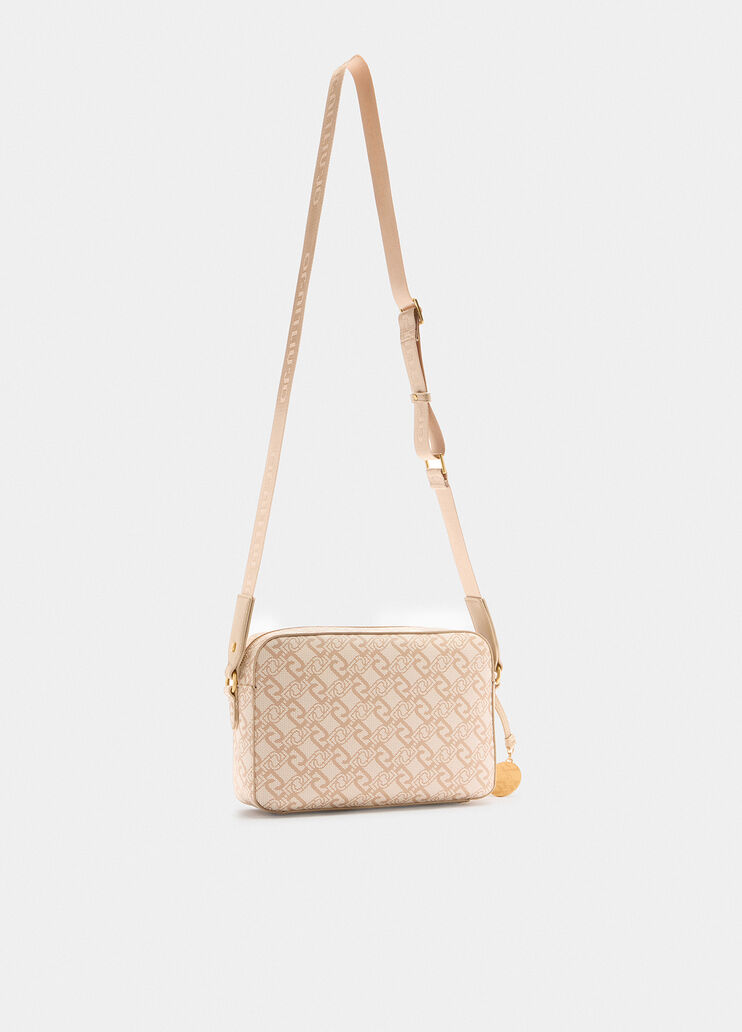 Medium crossbody bag with charm beige Liu Jo - large image number 3 Medium crossbody bag with charm beige Liu Jo - large image number 3