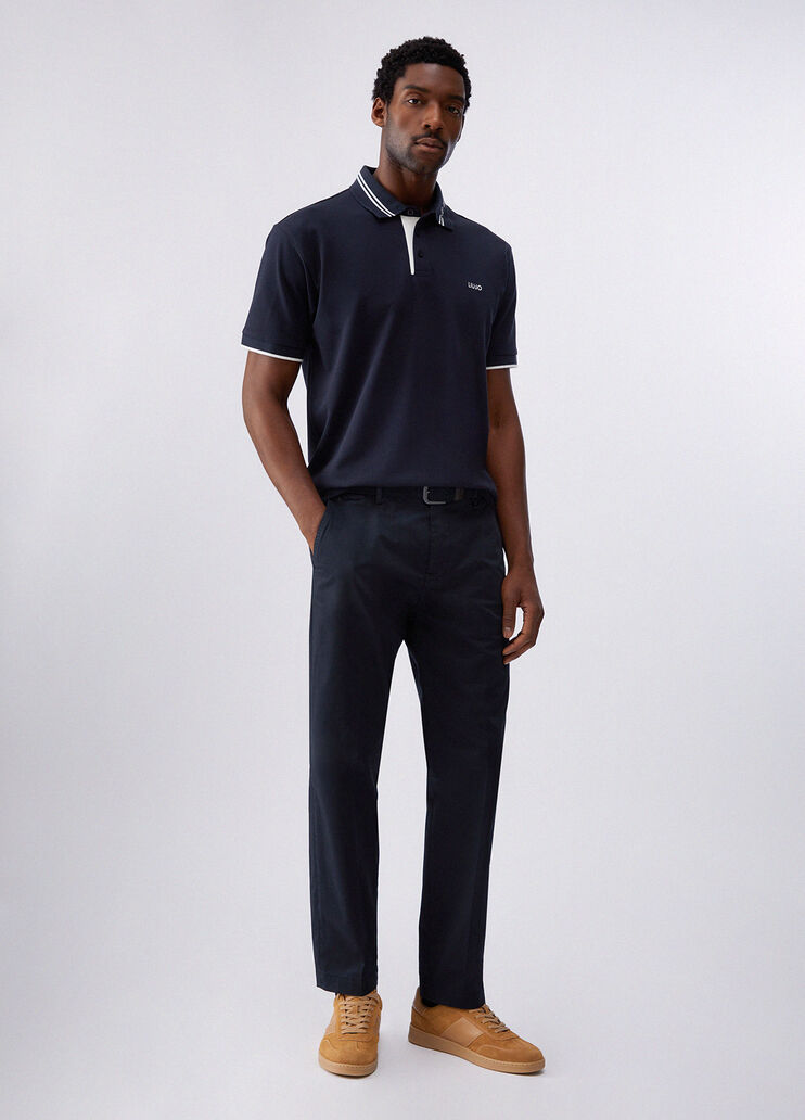 Chinohose mit Tunnelzug Dunkelblau Liu Jo - medium