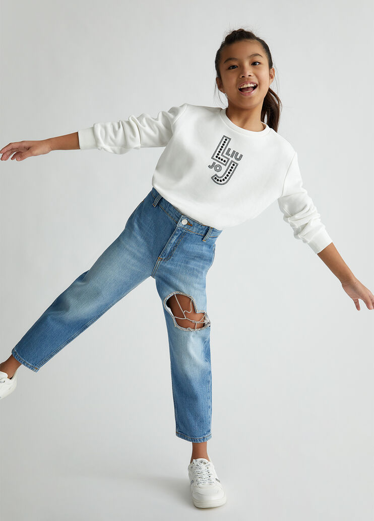 Sweatshirt with logo white Liu Jo - medium Sweatshirt with logo white Liu Jo - medium