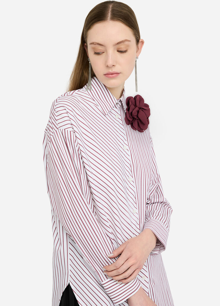 Striped shirt with brooch striped Liu Jo - medium Striped shirt with brooch striped Liu Jo - medium