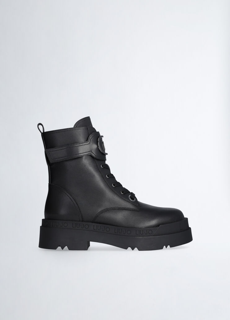 Plateau-Lederschnürstiefelette schwarz Liu Jo - medium Plateau-Lederschnürstiefelette schwarz Liu Jo - medium