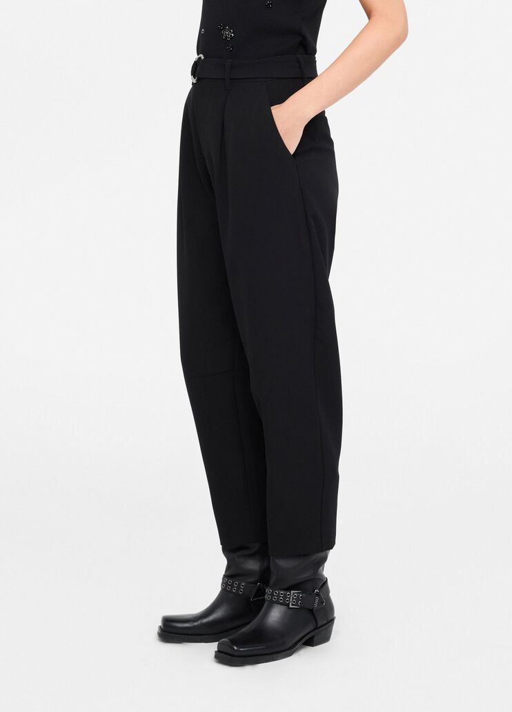 Balloon trousers with darts black Liu Jo - large image number 3 Balloon trousers with darts black Liu Jo - large image number 3