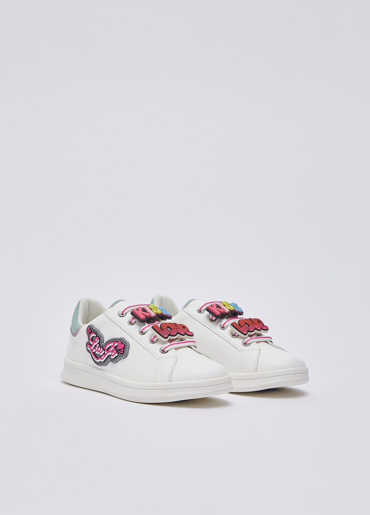 Sneakers with colorful patch white Liu Jo - medium