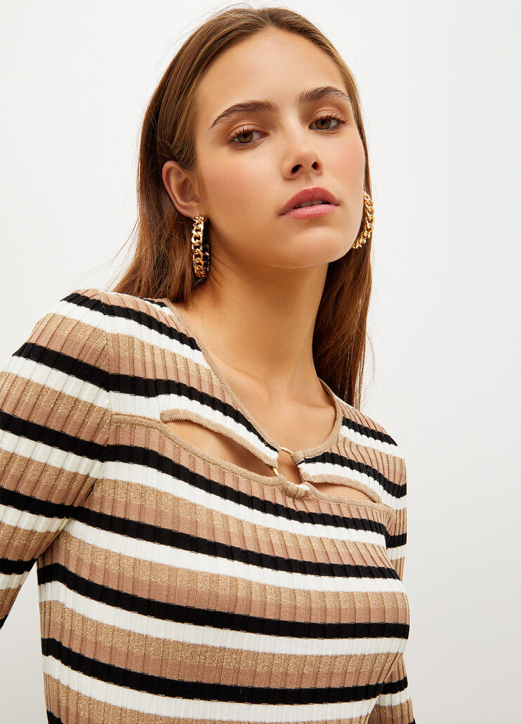 Jumper with cut-outs stripes Liu Jo - large image number 2