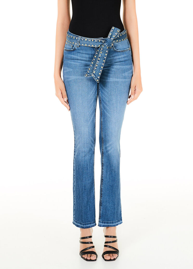 Bootcut jeans with belt Black denim Liu Jo - large image number 0