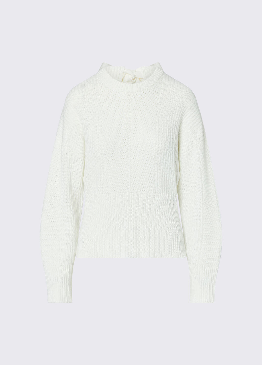 Knit in wool with bow white wool Liu Jo - large image number 6