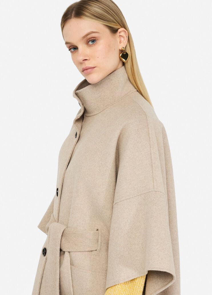Wool coat with belt beige Liu Jo - large image number 3 Wool coat with belt beige Liu Jo - large image number 3