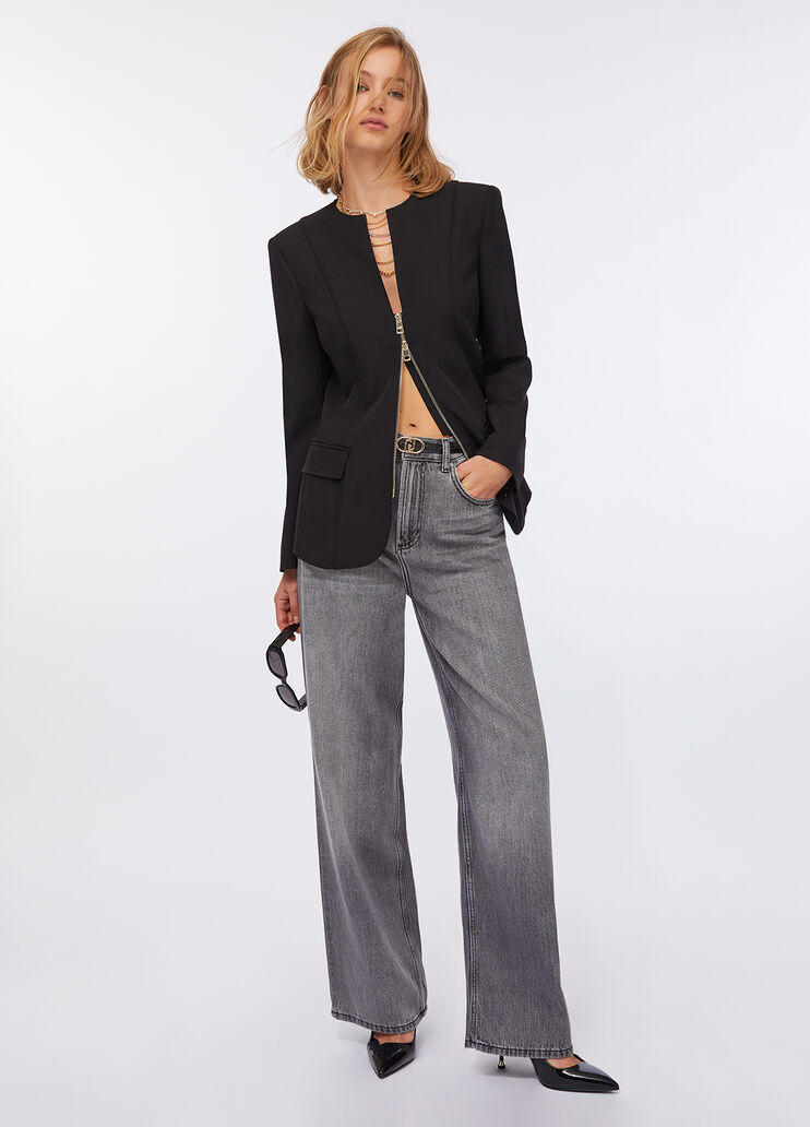 Blazer mit Reißverschluss Schwarz Liu Jo - medium Blazer mit Reißverschluss Schwarz Liu Jo - medium