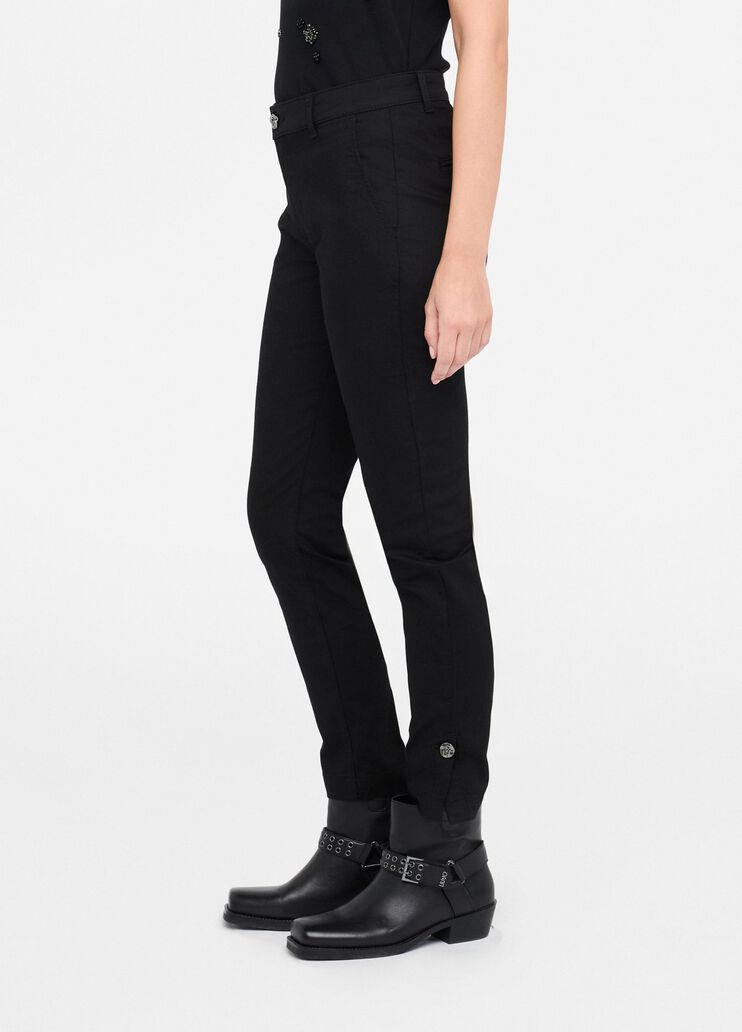 Slim fit chinos black Liu Jo - large image number 3 Slim fit chinos black Liu Jo - large image number 3