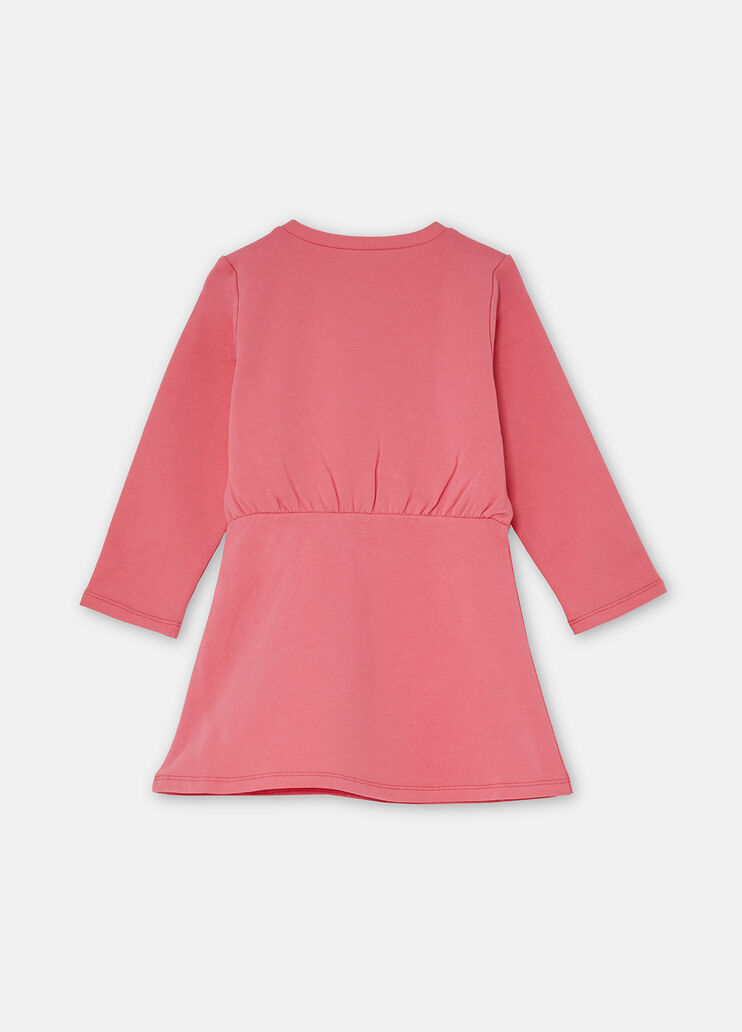 Sweatshirt dress with logo and rhinestones Camellia pink Liu Jo - large image number 3