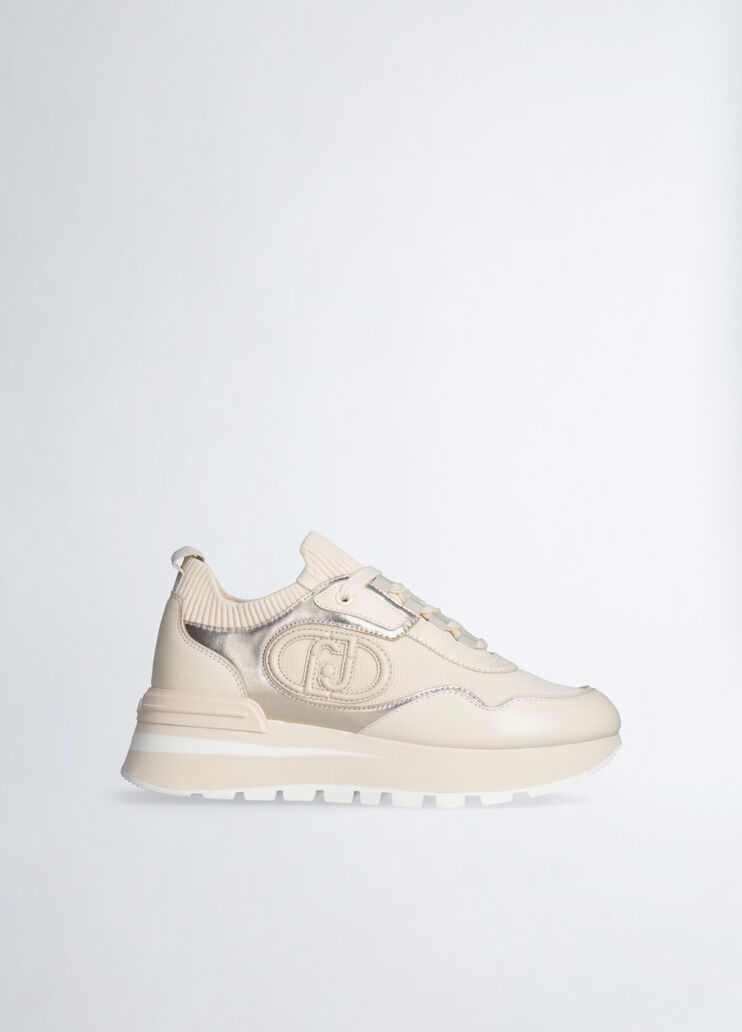 Leather platform sneakers ivory Liu Jo - medium Leather platform sneakers ivory Liu Jo - medium