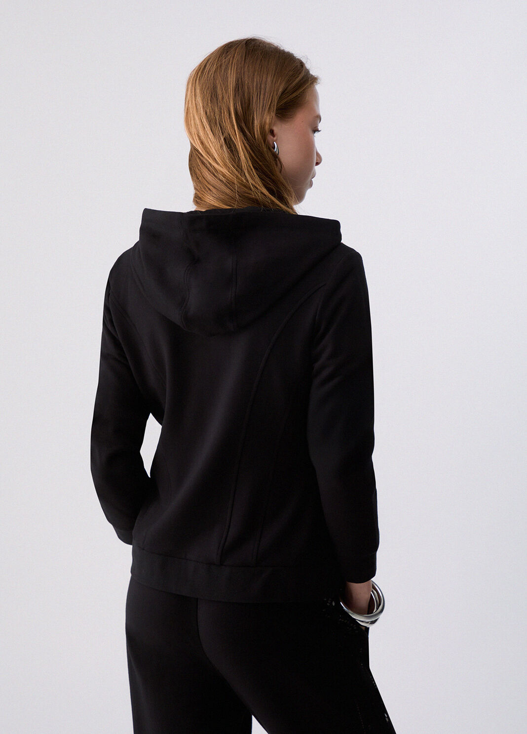 Hoodie with sequins black Liu Jo - large image number 1