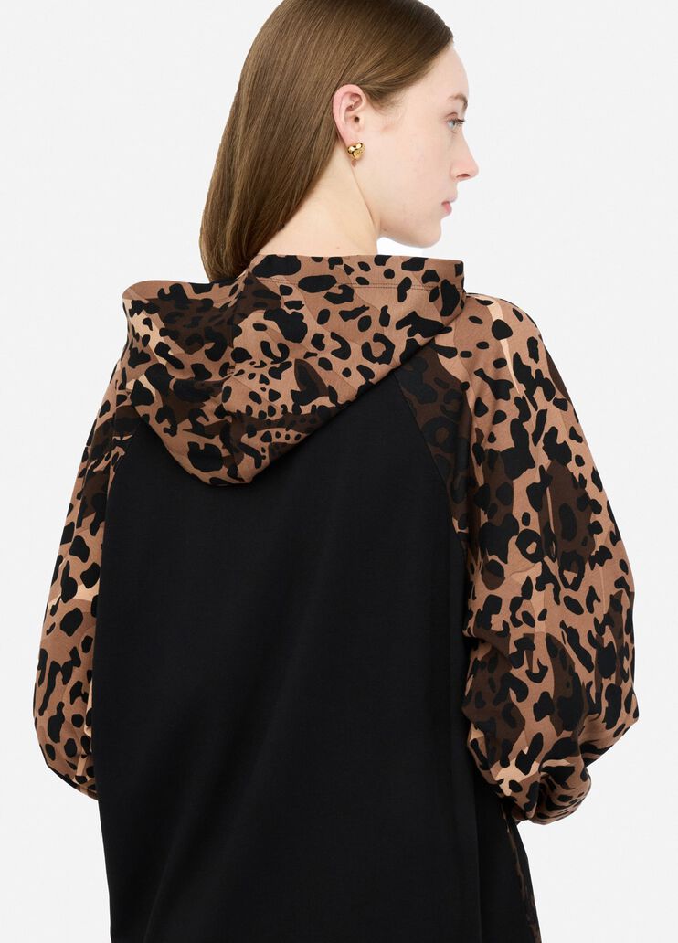 Sudadera con estampado animalier chocolate Liu Jo - large image number 4 Sudadera con estampado animalier chocolate Liu Jo - large image number 4