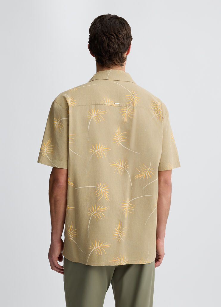 Linen and cotton shirt beige leaf print Liu Jo - large image number 1 Linen and cotton shirt beige leaf print Liu Jo - large image number 1