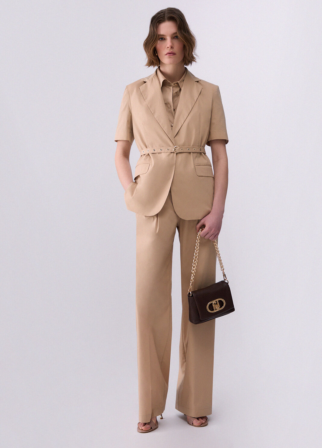 Blazer with belt cappuccino Liu Jo - large image number 5
